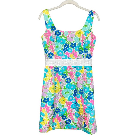 Lilly Pulitzer Serena Dress in Spring Fling sz 2 Multicolor Floral Sheath Mini - Picture 3 of 10